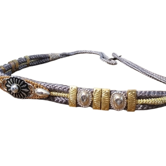 Vintage Belt made from comfortable braided rope with a boho vibe - Picture 6 of 7